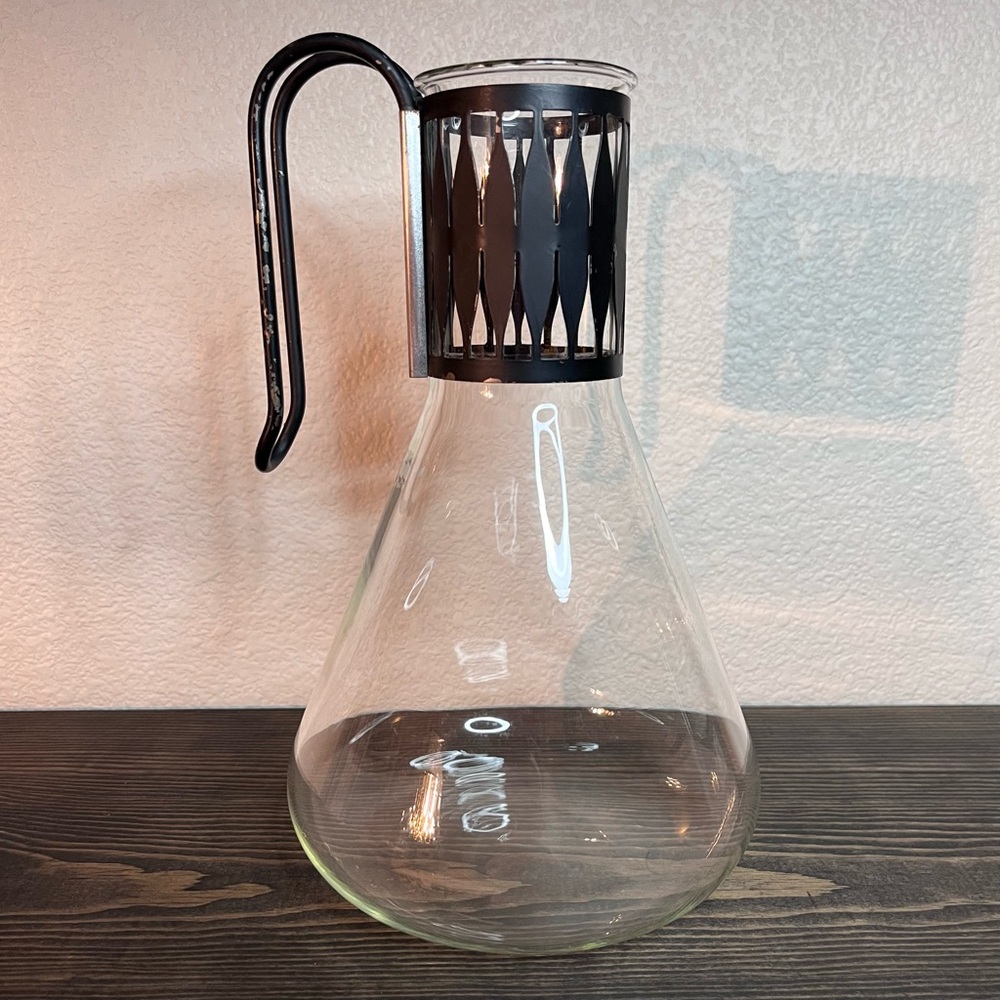 Vintage Mid Century Modern Corning Glassware Beverage Server Pitcher Heatproof